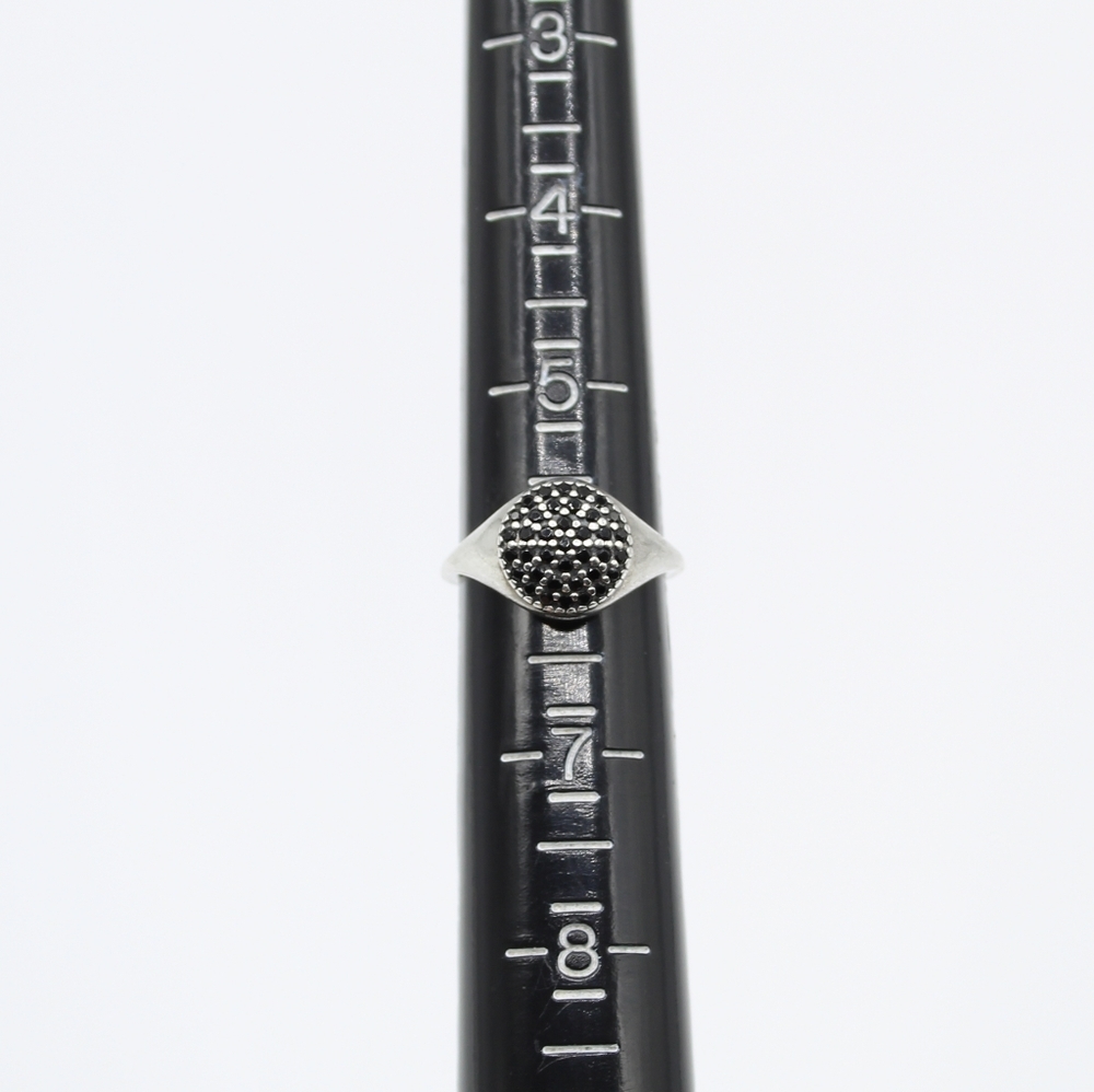 Pandora silver One Pod black pavé cz ring - Picture 4 of 9